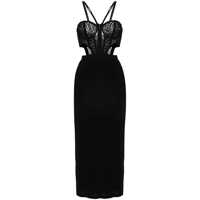 Rochii Versace Jeans Couture Bustier Plaque Dress Clothing Femei