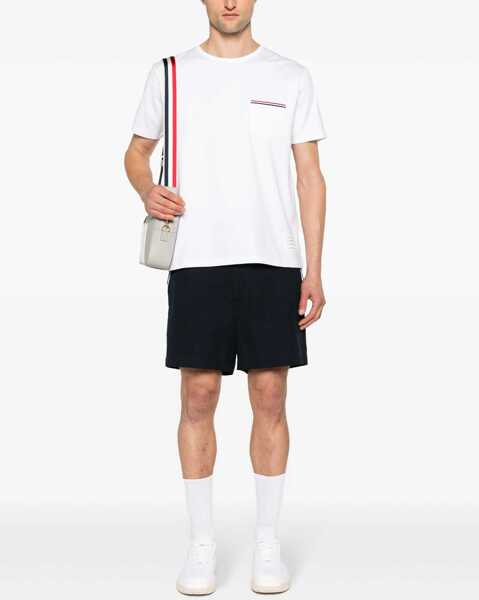 Tricouri Thom Browne T-Shirt With Pocket WHITE Barbati (BM 16431633) 2