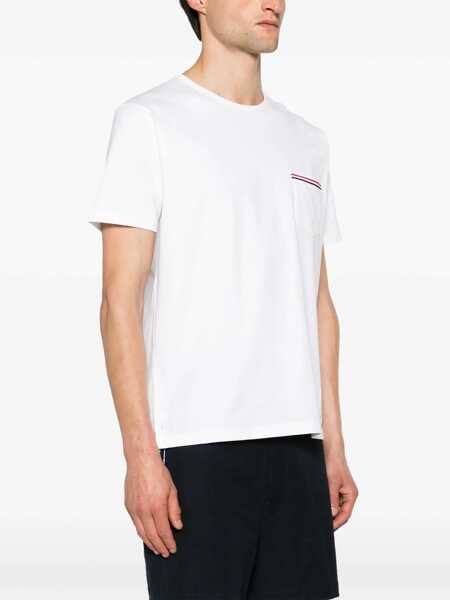 Tricouri Thom Browne T-Shirt With Pocket WHITE Barbati (BM 16431633) 3