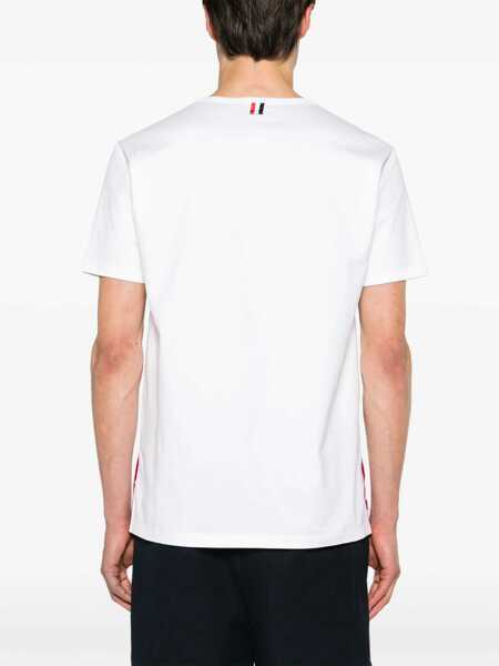 Tricouri Thom Browne T-Shirt With Pocket WHITE Barbati (BM 16431633) 4