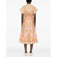 Rochii ZIMMERMANN Dama - Rochii casual ZIMMERMANN Midi Dress With Belt MULTICOLOUR Femei (BM 16432080) - B-mall.ro