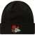 New Era Rose Icon Cuff Knit Beanie Hat Black