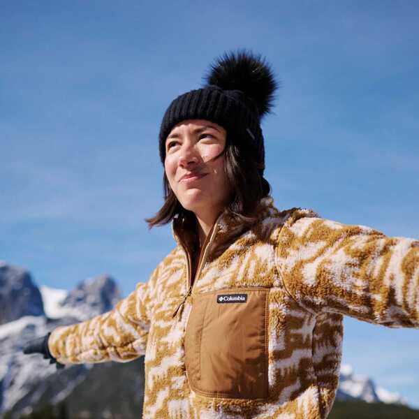 Caciuli Columbia Boundless Days Cable Knit Pom Beanie Black Femei (BM 16432146) 2