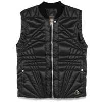 Geci 'Megapenta' Black Vest With Logo Detail On The Zip Puller And Logo Patch On The Front In Tech Fabric Woman Femei