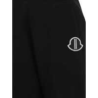 Imbracaminte MONCLER X RICK OWENS Dama - Pulovere MONCLER X RICK OWENS Biker Black Crewneck Sweater With Logo Patch On The Sleeve In Wool And Cashmere Blend Woman Black Femei (BM 16439766) - B-mall.ro