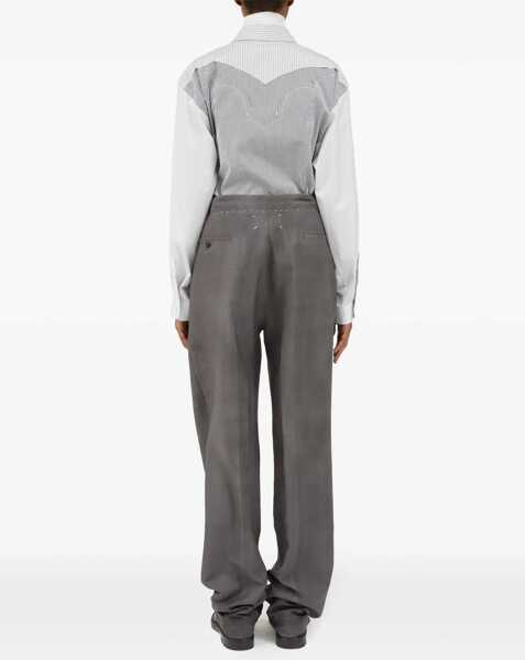 Pantaloni casual Maison Margiela Wool And Mohair Pants GREY Femei (BM 16450362) 4