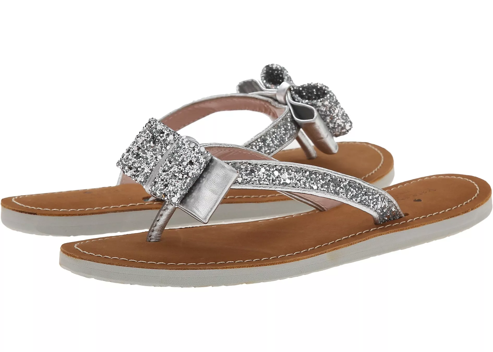 Kate Spade New York Icarda Silver Glitter/Silver Metallic Nappa
