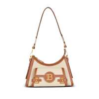 Genti de umar Balmain Shoulder Bag In Canvas And Leather Femei