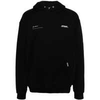 Bluze de trening 'Patron Of The Club' Black Hoodie With Front And Back Logo Print In Cotton Man Barbati