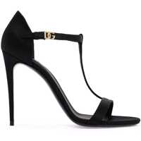Sandale fara toc Satin T-Bar Sandals In Femei