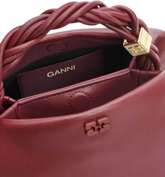 Genti de mana Ganni Bou Small Shoulder Bag BURGUNDY Femei (BM 16454433) 5
