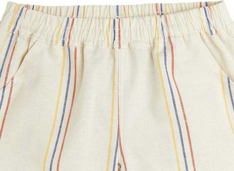 Pantaloni scurti MINI RODINI Stripe Y/D Woven Shorts - Chapter 1 WHITE Baieti (BM 16461768) 4
