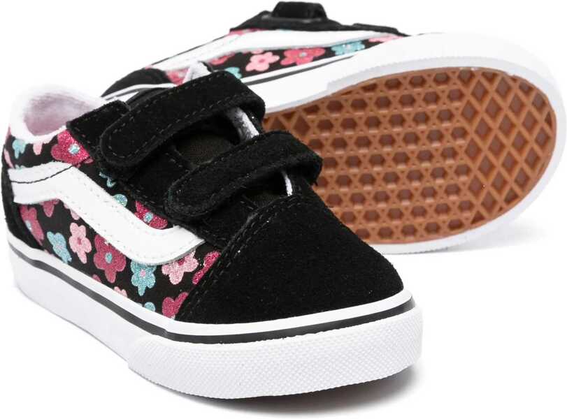 Sneakers Vans Old Skool V Glitter Flower Power Multi/True White MULTICOLOUR Baieti (BM 16462035) 2