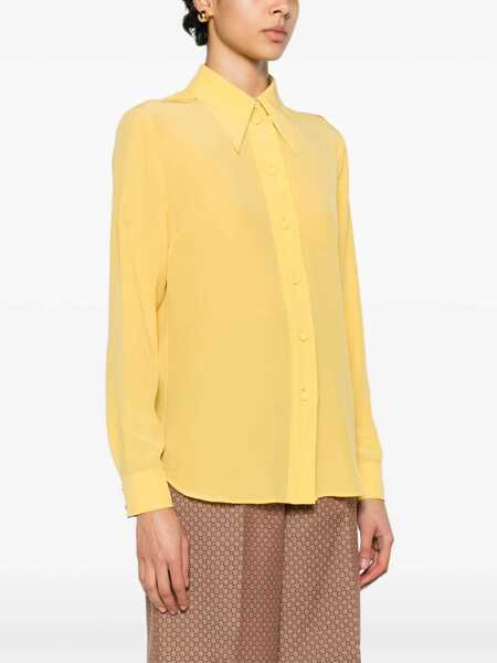 Bluze Gucci Crepe De Chine And Silk Shirt YELLOW Femei (BM 16464729) 3