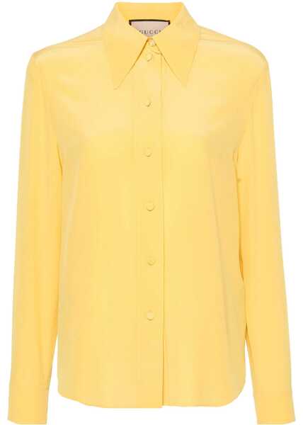 Bluze Gucci Crepe De Chine And Silk Shirt YELLOW Femei (BM 16464729) 1