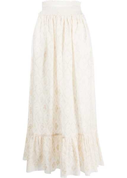 Fuste casual Gucci Floral Broderie Anglaise Skirt IVORY Femei (BM 16464822) 1