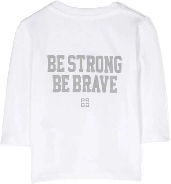 Tricouri Givenchy Ml Logo Sentence T-Shirt WHITE Baieti (BM 16465221) 2