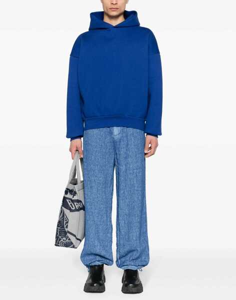 Pantaloni casual Burberry Linen Pants AZURE Barbati (BM 16465245) 2