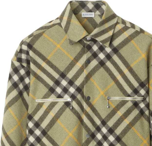 Camasi casual Burberry Wool Shirt BEIGE Barbati (BM 16465347) 5