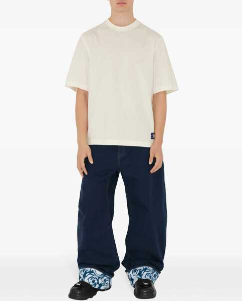 Tricouri Burberry T-Shir With Ekd Patch WHITE Barbati (BM 16465455) 2