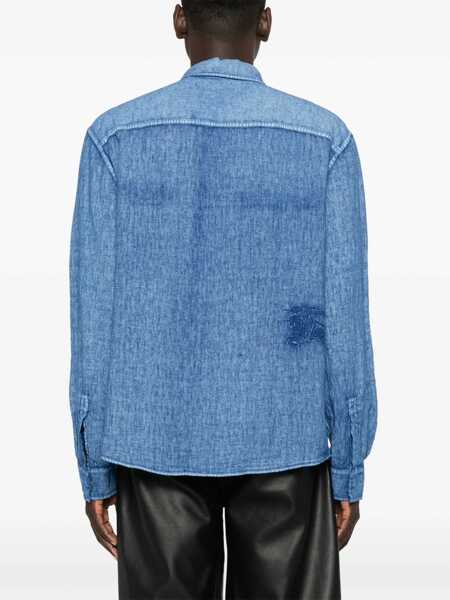 Camasi casual Burberry Linen Shirt AZURE Barbati (BM 16465479) 4