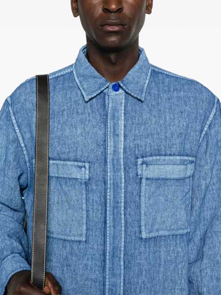 Camasi casual Burberry Linen Shirt AZURE Barbati (BM 16465479) 5