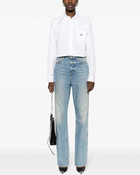Bluze Givenchy Cropped Shirt WHITE Femei (BM 16465578) 2