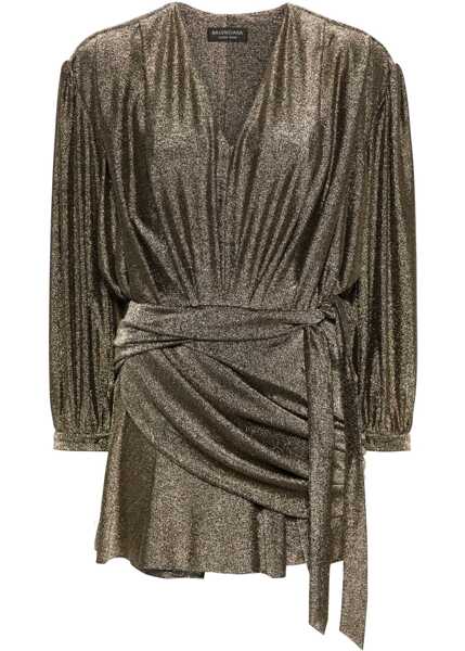 Rochii casual Balenciaga V-Neck Dress GOLD Femei (BM 16465713) 1