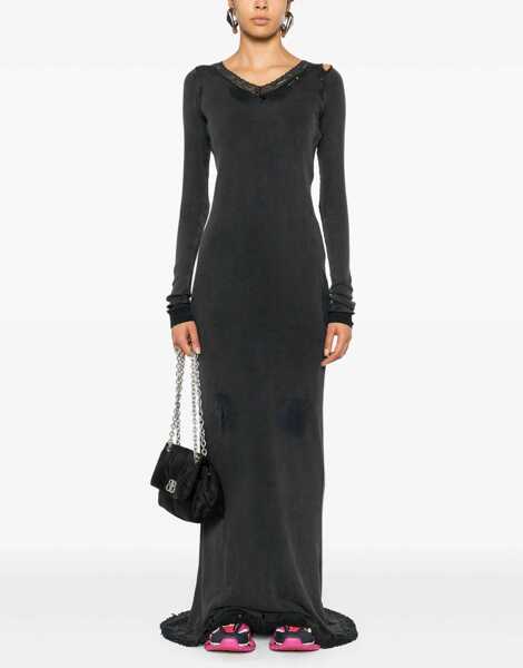 Rochii casual Balenciaga Long Dress BLACK Femei (BM 16465857) 2