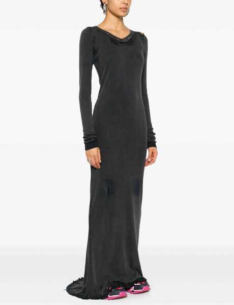 Rochii casual Balenciaga Long Dress BLACK Femei (BM 16465857) 3