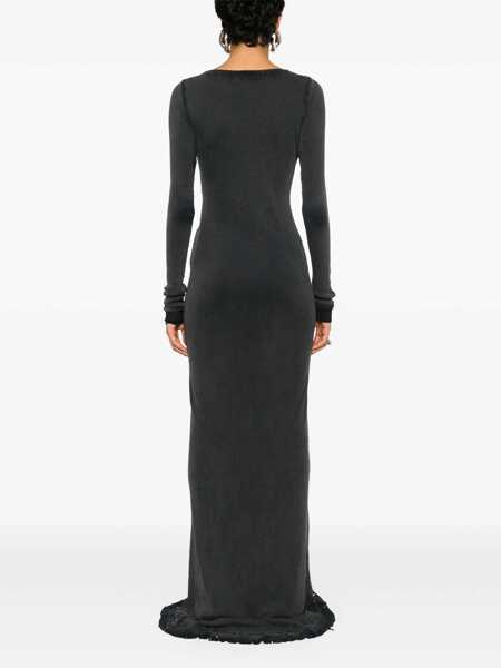 Rochii casual Balenciaga Long Dress BLACK Femei (BM 16465857) 4