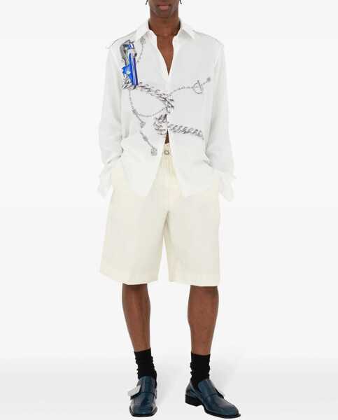 Pantaloni scurti Burberry Tailored Bermuda WHITE Barbati (BM 16465863) 3