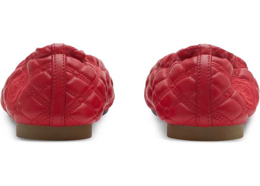 Balerini Burberry Leather Ballerina RED Femei (BM 16465872) 3