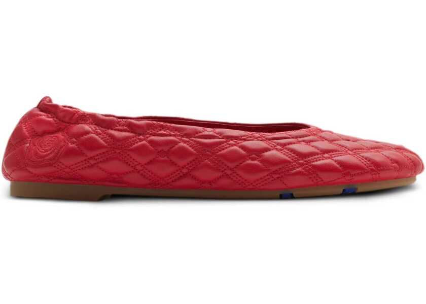 Balerini Burberry Leather Ballerina RED Femei (BM 16465872) 1