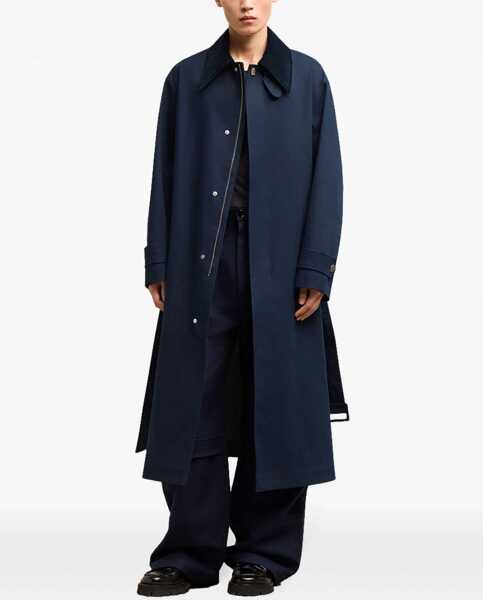Paltoane AMI Paris Waterproof Coat With Belt BLUE Femei (BM 16466226) 2