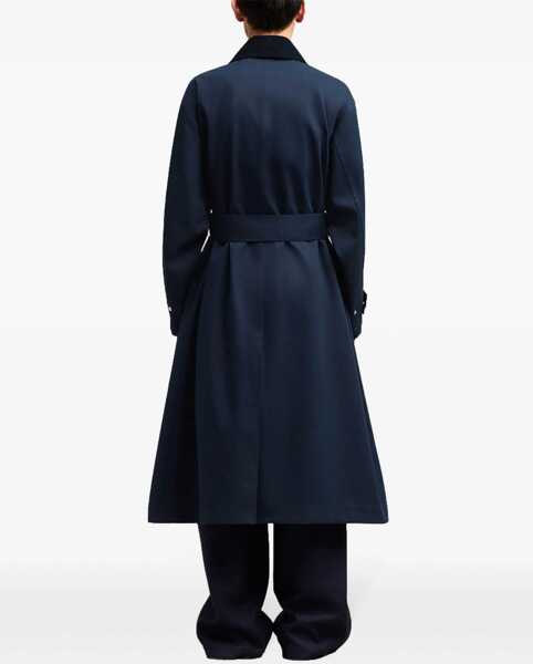Paltoane AMI Paris Waterproof Coat With Belt BLUE Femei (BM 16466226) 4