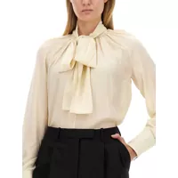 Topuri Dama - Bluze Givenchy Silk Shirt With Lavallire Collar WHITE Femei (BM 16466556) - B-mall.ro