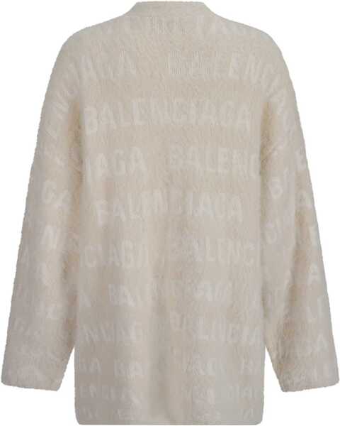 Cardigane Balenciaga V-Neck Cardigan WHITE Femei (BM 16466844) 2