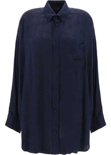 Bluze Balenciaga All Over Logo Shirt BLACK Femei (BM 16466859) 1