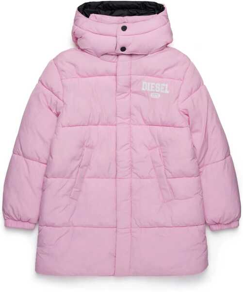 Jachete Diesel Solid Color Padded Jodit Jacket With Hood Pink Baieti (BM 16467726) 1