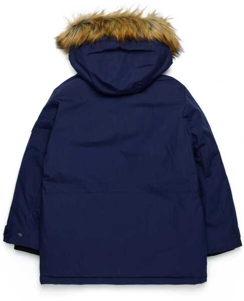 Jachete Diesel Solid Color Jaster Utility Jacket With Faux Fur Detail Blue Baieti (BM 16467750) 2