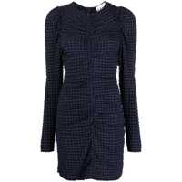Rochii Ganni Stretch Seersucker O-Neck Mini Dress Clothing Femei
