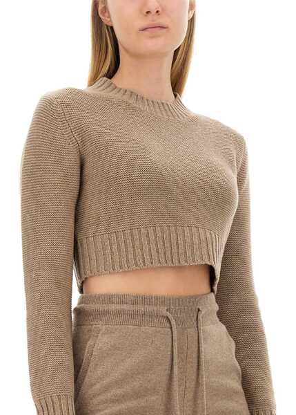 Pulovere casual Max Mara Cropped Shirt BEIGE Femei (BM 16471455) 4