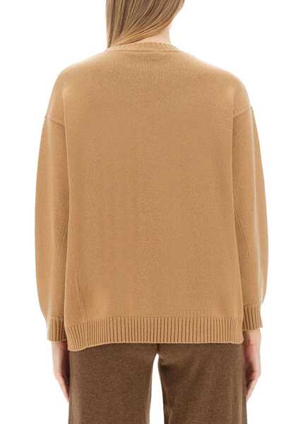 Pulovere casual Max Mara Jersey With Logo BEIGE Femei (BM 16471470) 3