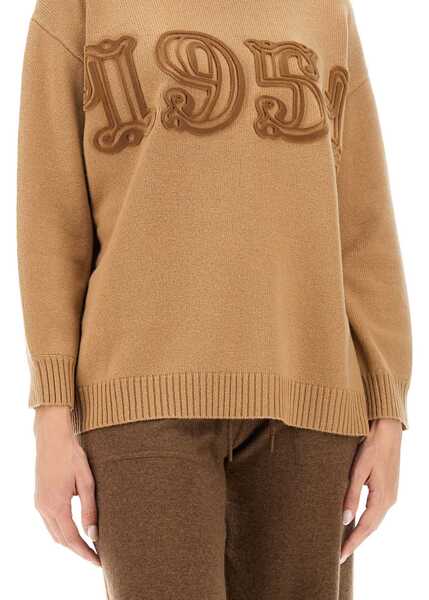 Pulovere casual Max Mara Jersey With Logo BEIGE Femei (BM 16471470) 4