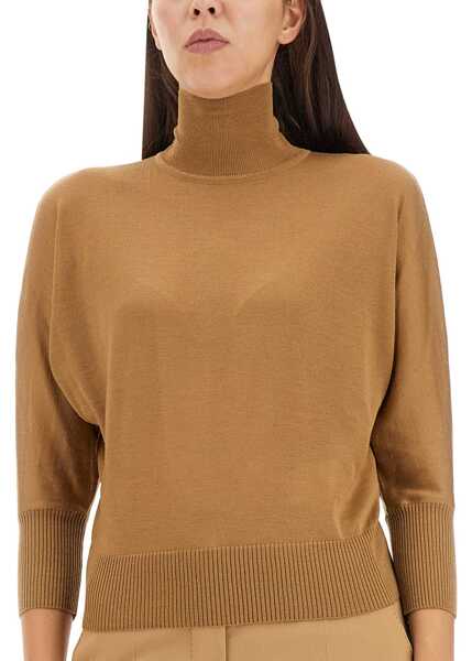 Pulovere casual Max Mara Wool Jersey. BEIGE Femei (BM 16471473) 4