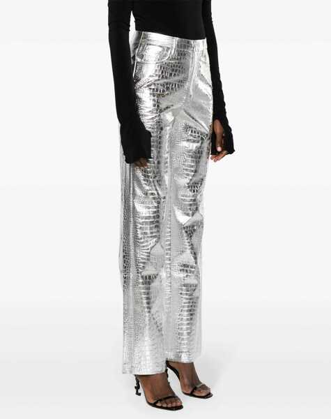 Pantaloni casual ROTATE Birger Christensen Straigth Leg Pants SILVER Femei (BM 16471578) 3