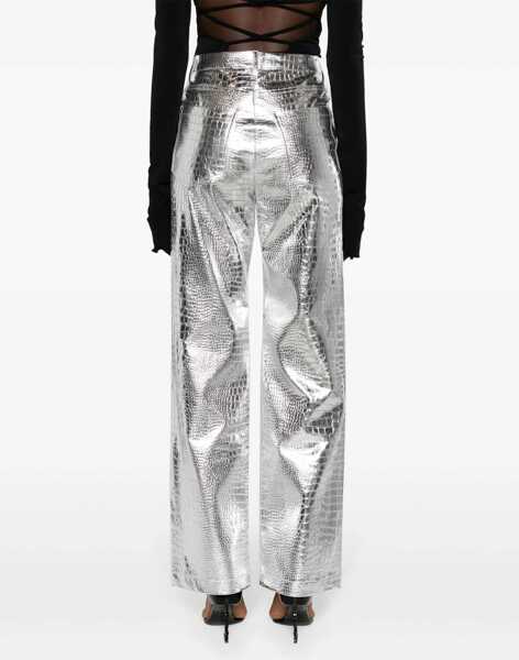 Pantaloni casual ROTATE Birger Christensen Straigth Leg Pants SILVER Femei (BM 16471578) 4