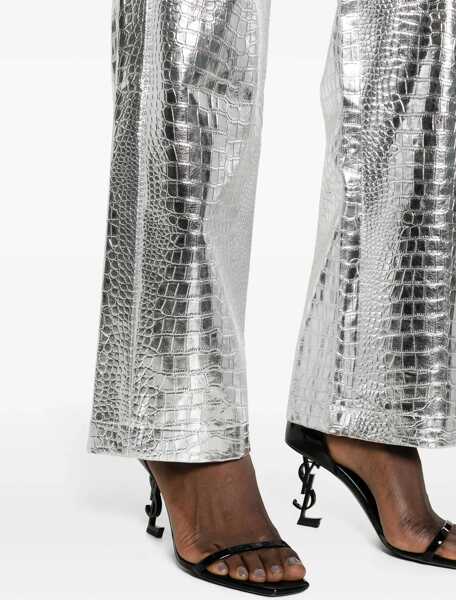 Pantaloni casual ROTATE Birger Christensen Straigth Leg Pants SILVER Femei (BM 16471578) 5