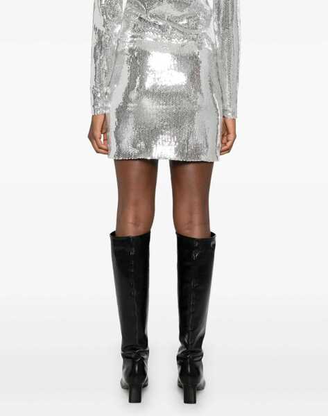 Fuste casual ROTATE Birger Christensen Mini Skirt SILVER Femei (BM 16471599) 4